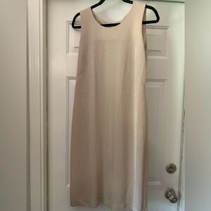 Leslie Fay women’s gold sheer shimmery dress size 14P